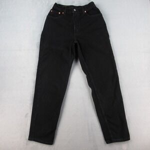 Levis 550 Relaxed Fit Tapered Leg Black Jeans High Rise Women 6 MIS M 15551-0260
